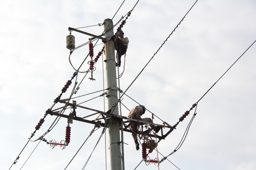 國網(wǎng)霞浦供電公司加裝線路避雷器，保障兩節(jié)期間電網(wǎng)可靠性