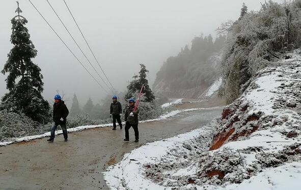 樂(lè)安縣供電公司：冰雪中的巡線人